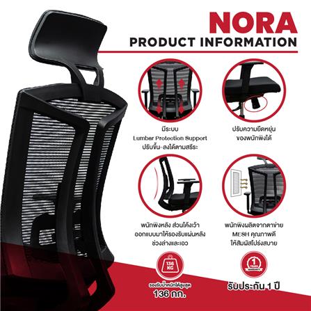 เก้าอี้สำนักงาน OFFICEINTREND NORA สีดำ_5