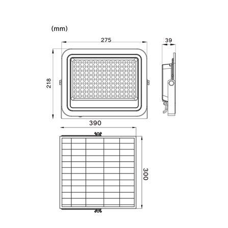 สปอตไลท์ SOLAR SHINING S-FD200656-3SL 200 วัตต์ DAYLIGHT สีดำ_6