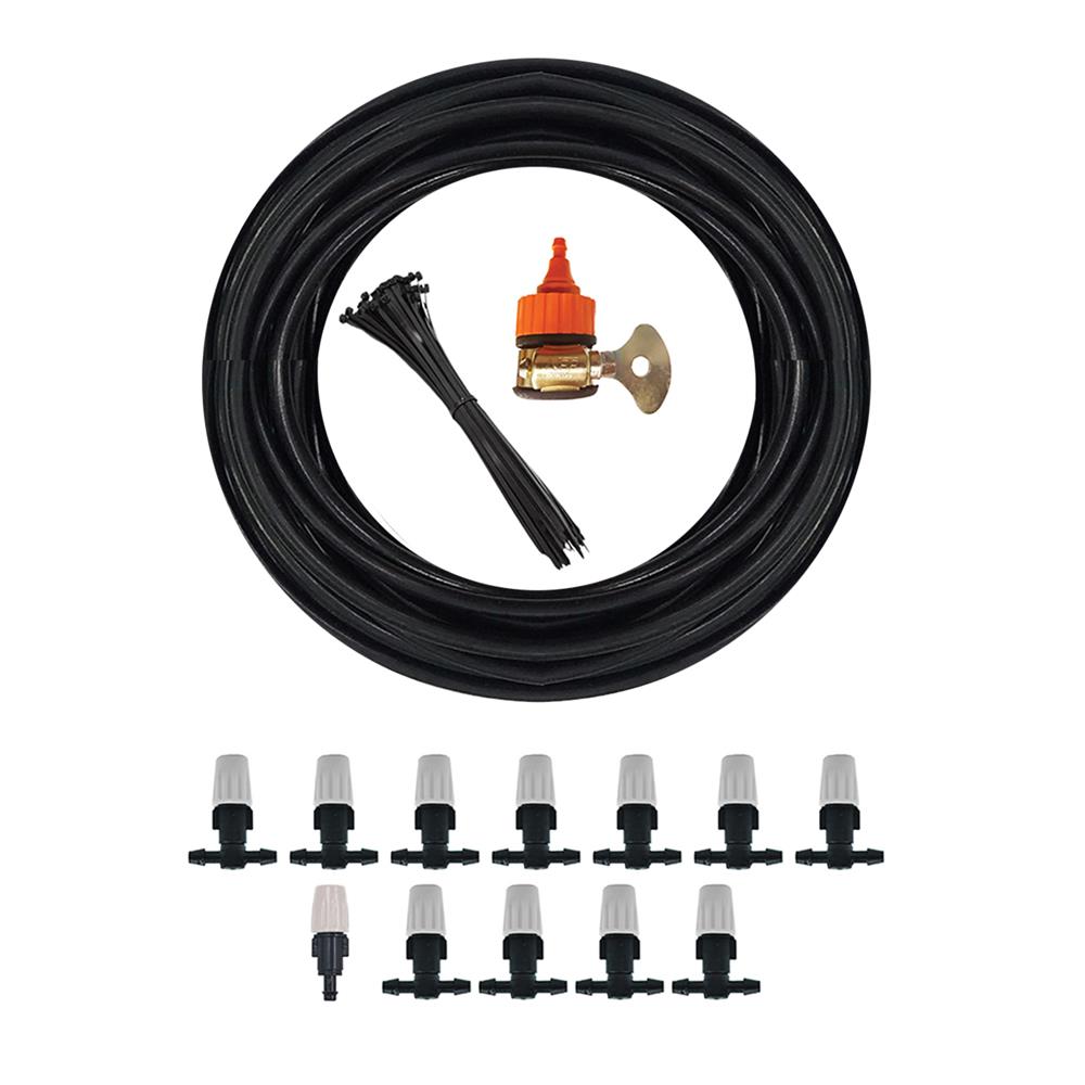 ชุดหัวพ่นหมอกปรับได้ TOWAI 12 หัว พร้อมสายไมโคร 5/7มม.X10ม.