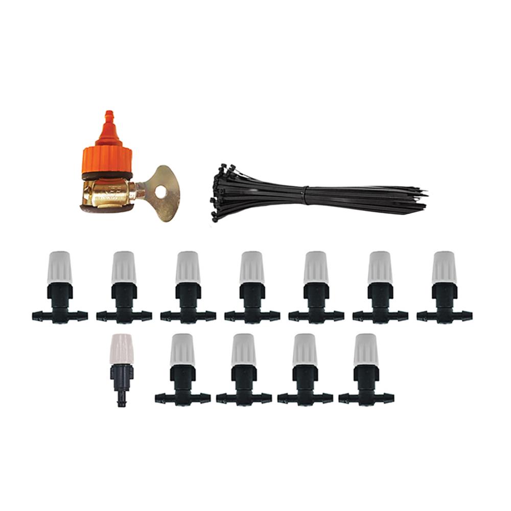 ชุดหัวพ่นหมอกปรับได้ TOWAI 12 หัว พร้อมสายไมโคร 5/7มม.X10ม.