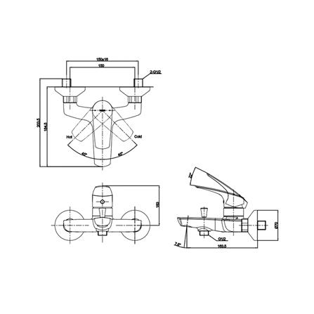 ก๊อกผสมอ่างอาบ TOTO TTMC301K_1