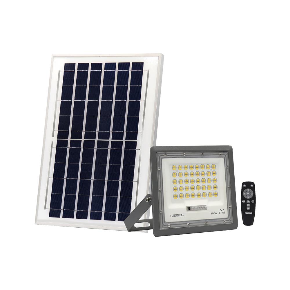 สปอตไลท์ SOLAR NAGAS BRIGHT 100 วัตต์ WARM WHITE สีเทา