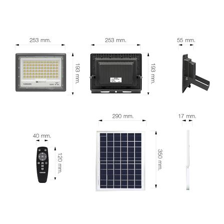 สปอตไลท์ SOLAR NAGAS BRIGHT 200 วัตต์ WARM WHITE สีเทา_7