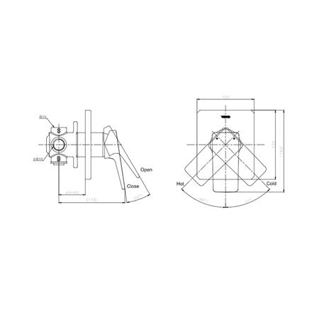 ก๊อกผสมยืนอาบ TOTO TTBR306KR_1