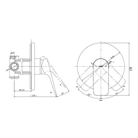 วาล์วฝังกำแพง TOTO TTBR304KR_1