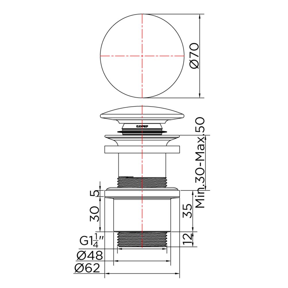 สะดืออ่างล้างหน้าแบบกด KARAT FAUCET KA-08-251-11