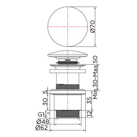 สะดืออ่างล้างหน้าแบบกด KARAT FAUCET KA-08-251-11_1