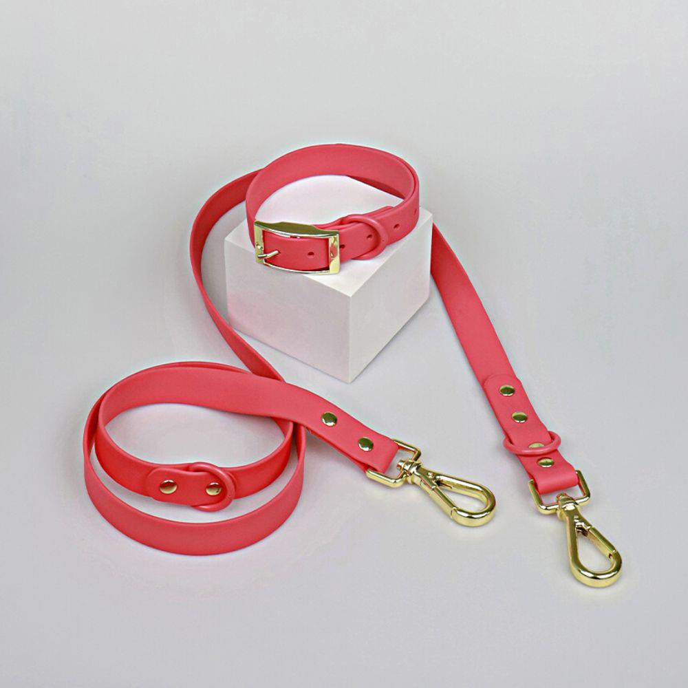 เซ็ตปลอกคอสัตว์เลี้ยง พร้อมสายจูง CLAWSET LET'S GO ไซซ์ XL สี Flamingo