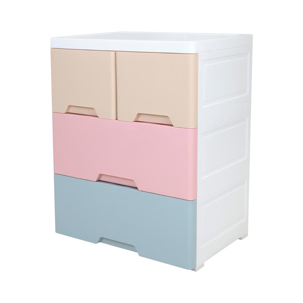 ตู้ลิ้นชัก 3 ชั้นทึบ STACKO NEAT 58x40x70.5 ซม. PASTEL