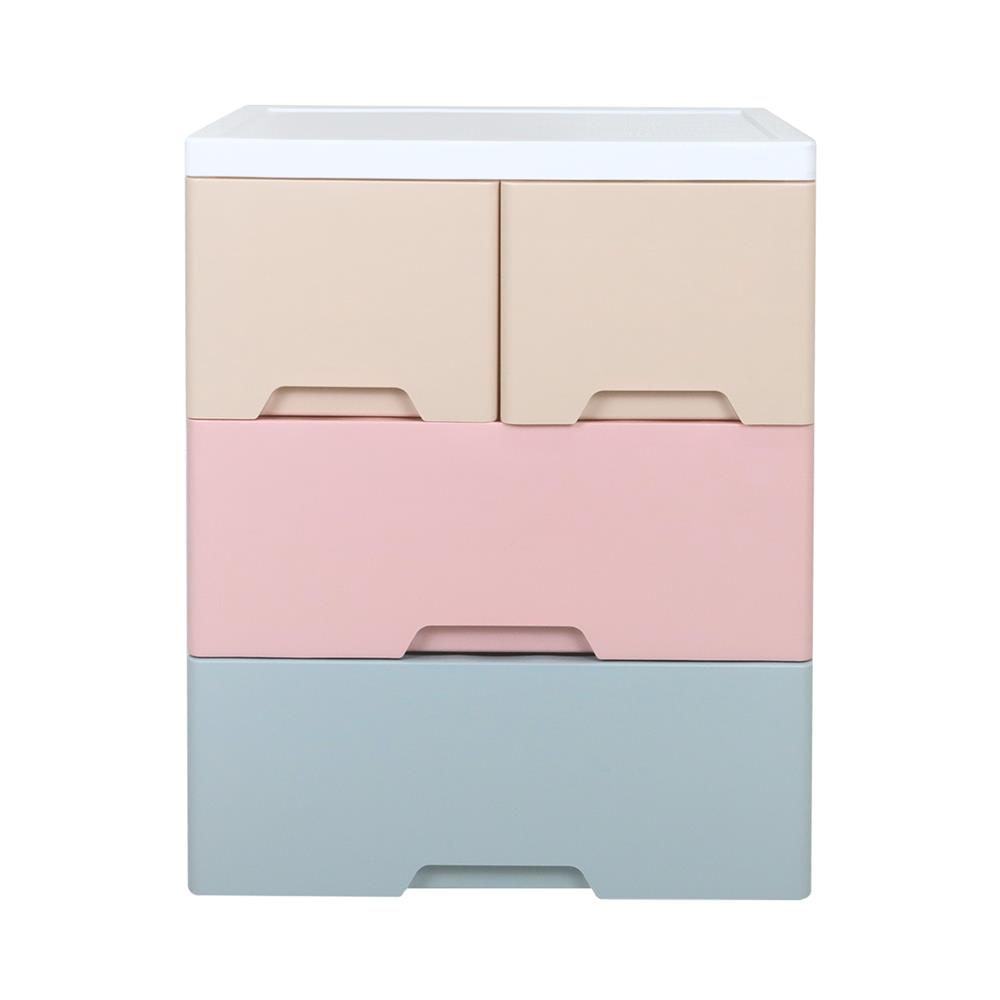 ตู้ลิ้นชัก 3 ชั้นทึบ STACKO NEAT 58x40x70.5 ซม. PASTEL