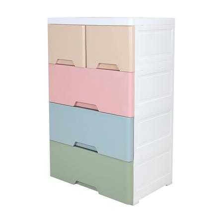 ตู้ลิ้นชัก 4 ชั้นทึบ STACKO NEAT 58x40x93.5 ซม. PASTEL