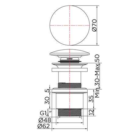 สะดืออ่างล้างหน้าแบบกด KARAT FAUCET KA-08-251-55_1