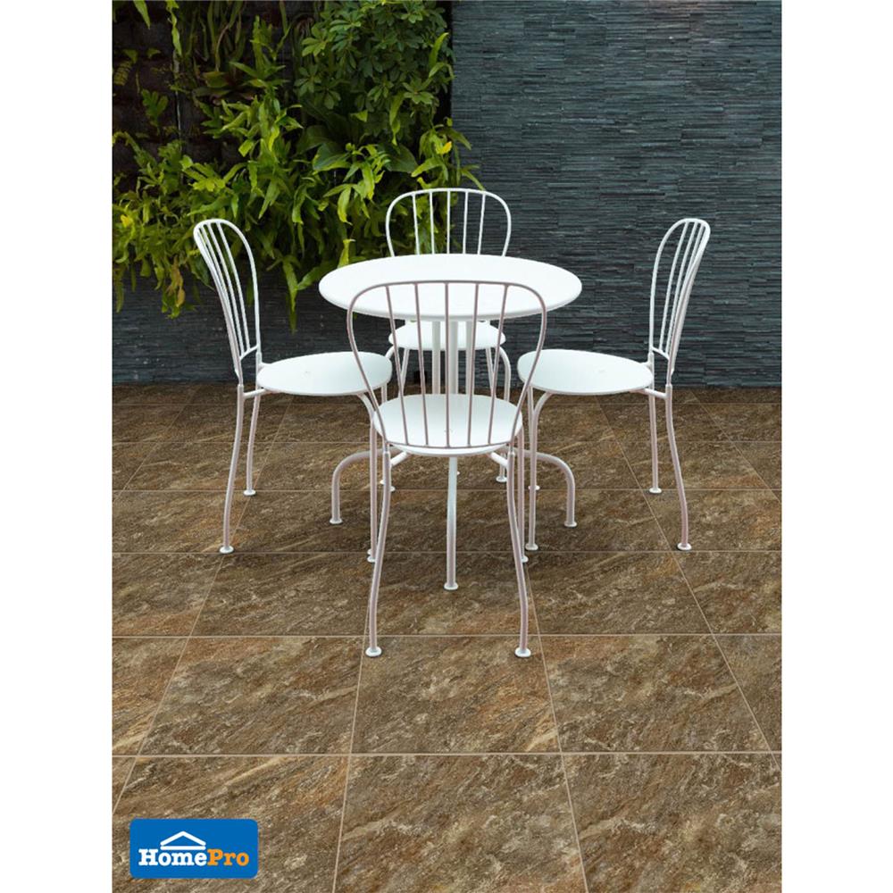 กระเบื้องพื้นพอร์ซเลน  16x16นิ้ว COTTO คอนเต้ น้ำตาล ExC PM 0.96M2