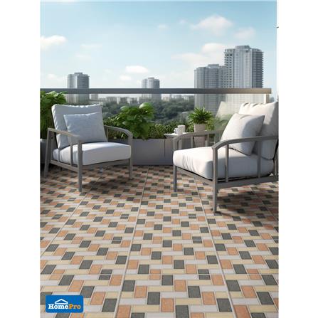 กระเบื้องพื้น 16x16 นิ้ว TARA ลายหวาย มิกซ์ น้ำตาล PM 0.96M2_3