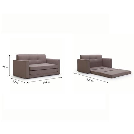 โซฟาเบด FURDINI NOBEL สีน้ำตาล_4