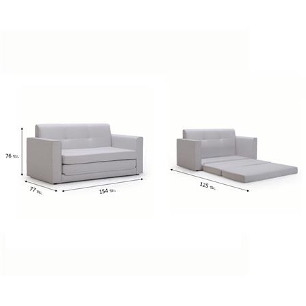 โซฟาเบด FURDINI NOBEL สีเทาอ่อน_4