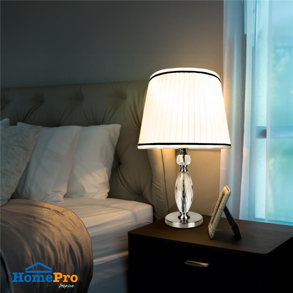 ไฟตั้งโต๊ะ CARINI MT2259 สีเงิน/ใส/ขาว