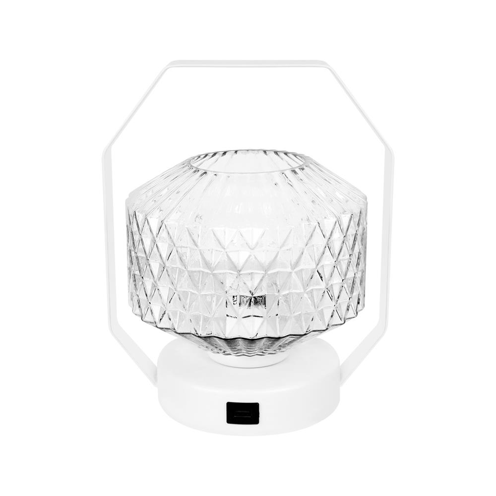 ไฟตั้งโต๊ะ CARINI MT21005 สีขาว/ใส