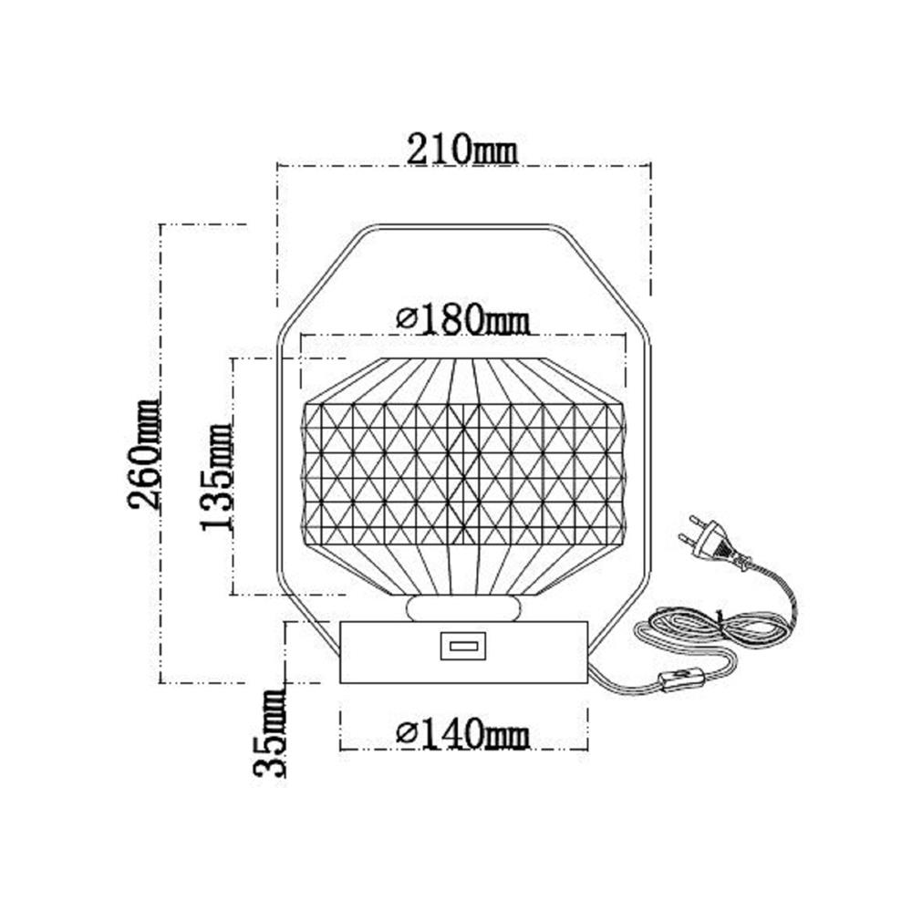 ไฟตั้งโต๊ะ CARINI MT21005 สีขาว/ใส