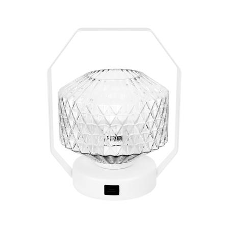 ไฟตั้งโต๊ะ CARINI MT21005 สีขาว/ใส_1