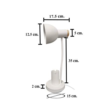 ไฟอ่านหนังสือ HATASHI HL-14WH สีขาว/ลายไม้_5