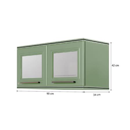 ตู้แขวนเสริม KING PLATINUM ZERCON 90X42 ซม. สีเขียวพิสตาชิโอ_4