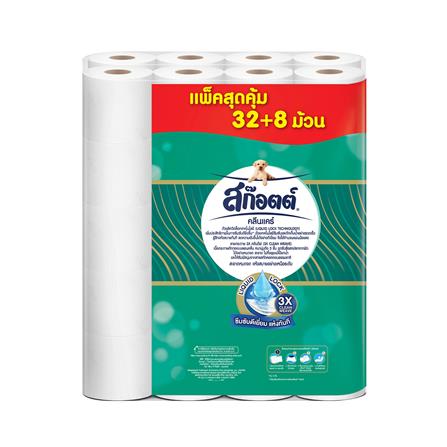 กระดาษชำระ SCOTT CLEAN CARE แพ็ก 32+8 ชิ้น_1