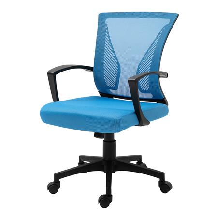 เก้าอี้สำนักงาน MODENA AMAZON NET/ผ้า สีฟ้า/ดำ