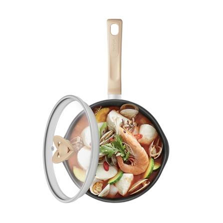 กระทะลึกพร้อมฝา 22 ซม. TEFAL ONE PICK POT PAN สีครีม_2