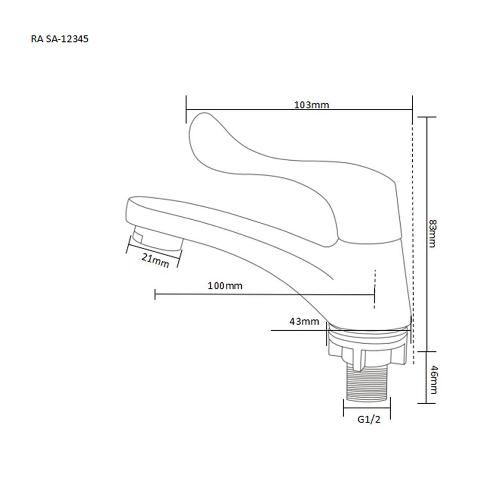 ก๊อกอ่างล้างหน้าเดี่ยว RASLAND RA SA-12345