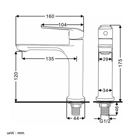 ก๊อกอ่างล้างหน้าเดี่ยว RASLAND RA BR88997_6