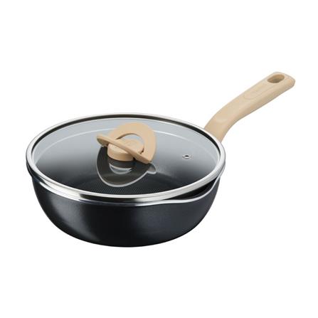 กระทะลึกพร้อมฝา 22 ซม. TEFAL ONE PICK POT PAN สีดำ_0