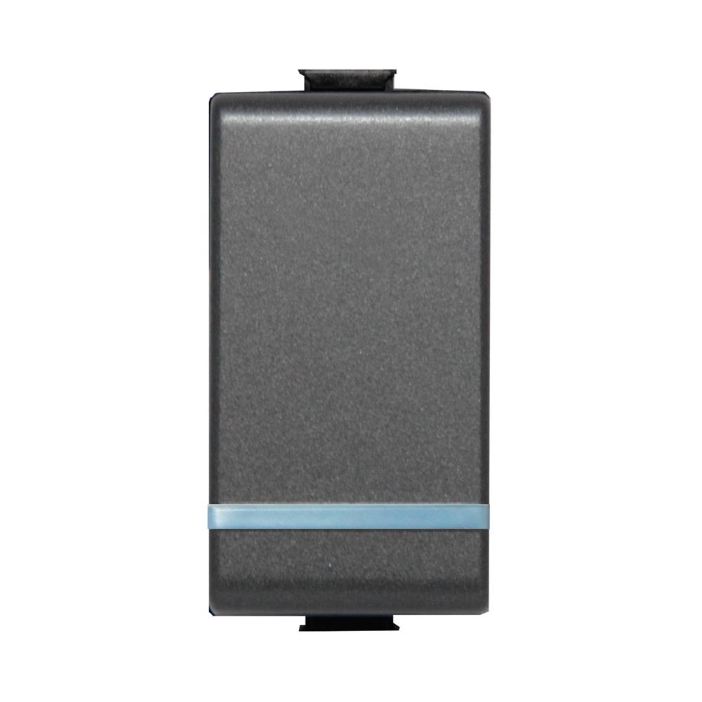 สวิตช์ 1 ทางมีพรายน้ำ BTICINO SAG5001WTLN ขนาด 1 ช่อง สีดำ