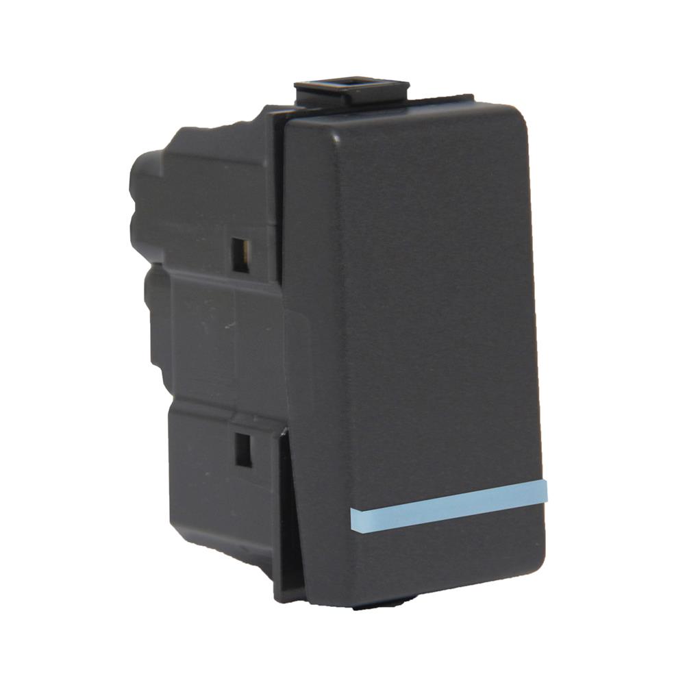 สวิตช์ 1 ทางมีพรายน้ำ BTICINO SAG5001WTLN ขนาด 1 ช่อง สีดำ