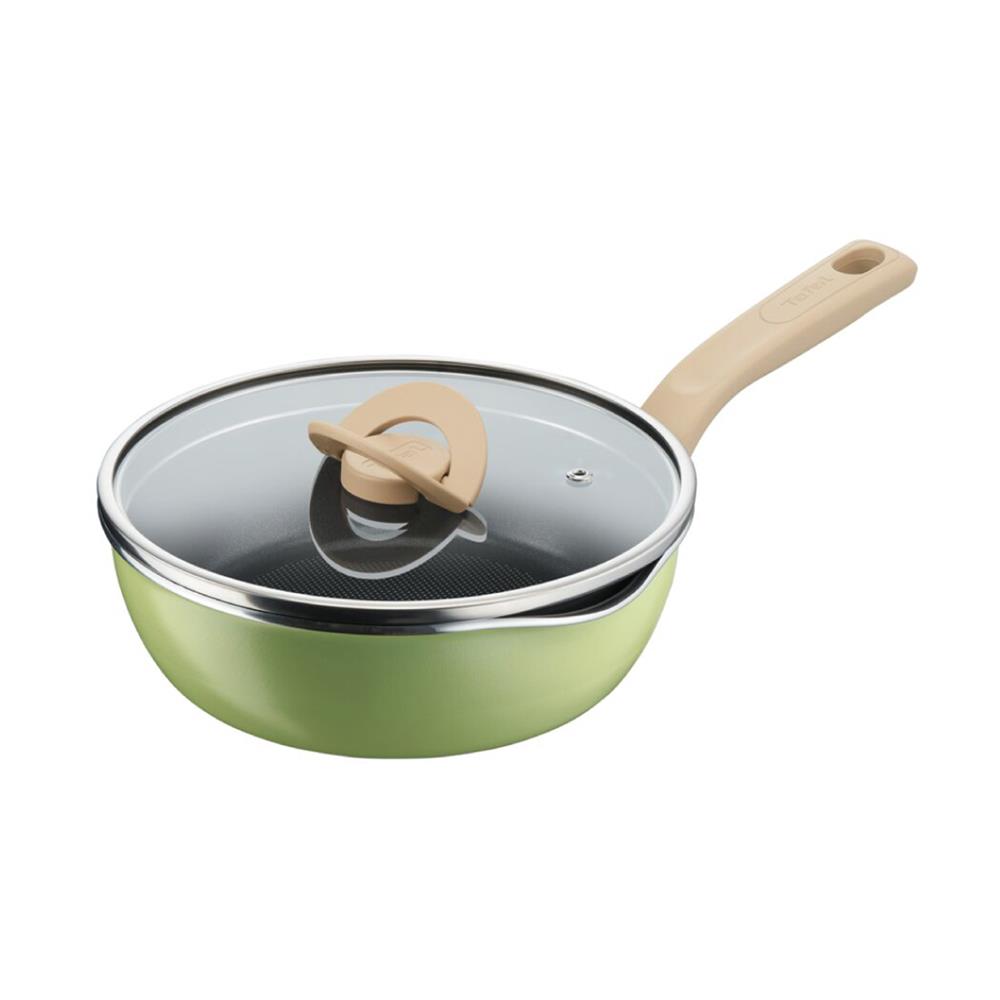 กระทะลึกพร้อมฝา 22 ซม. TEFAL ONE PICK POT PAN สีเขียว