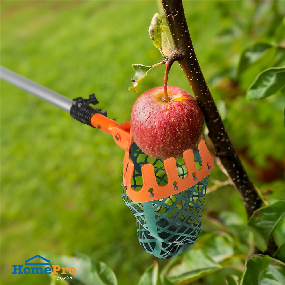 ไม้สอยเก็บผลไม้หัวพลาสติกยืดได้ SPRING 4.75 ม. สีส้ม