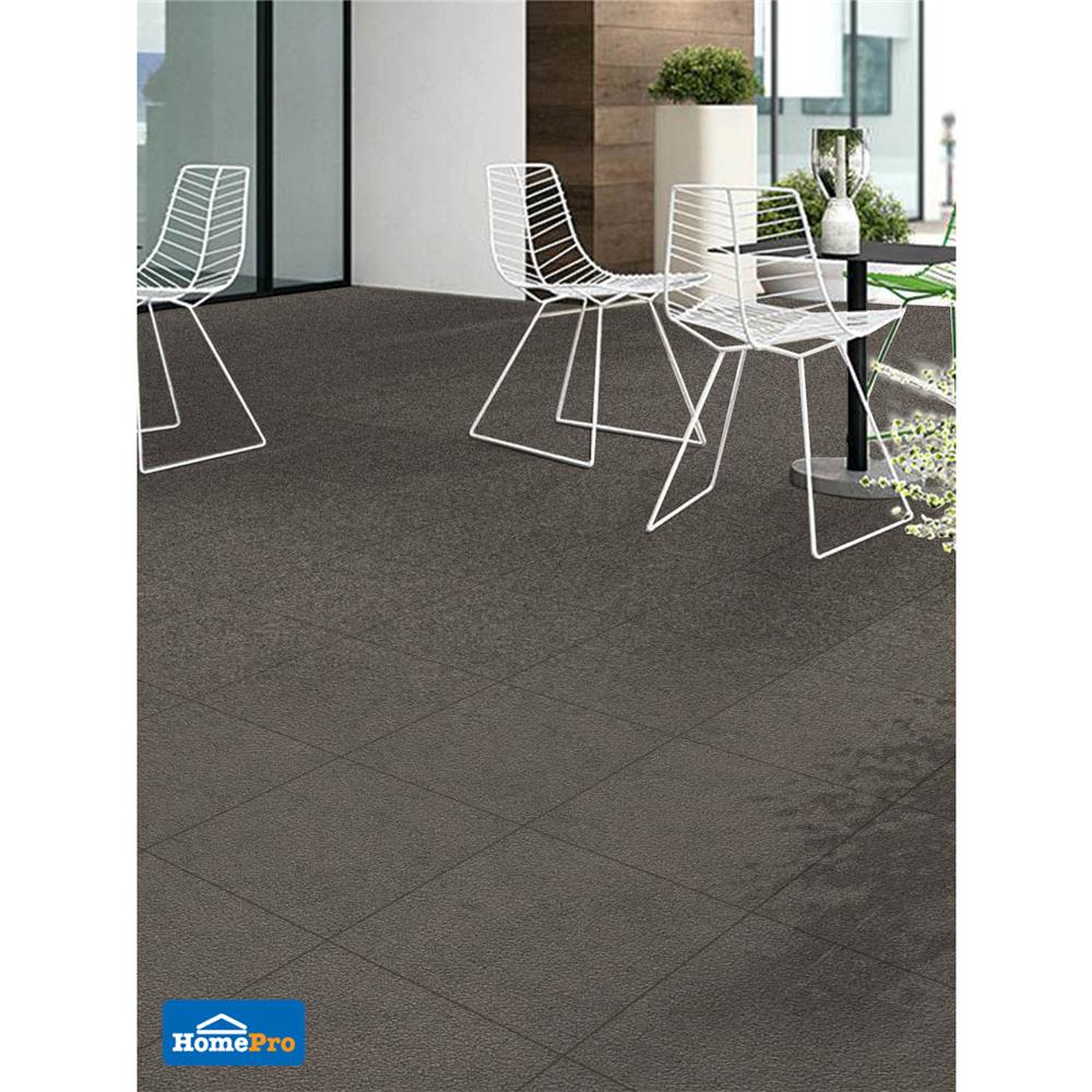 กระเบื้องพื้นพอร์ซเลน  CERGRES 40x40 ซม. เคลเมนต์รัฟ เทาเข้ม A 0.96 ตร.ม.