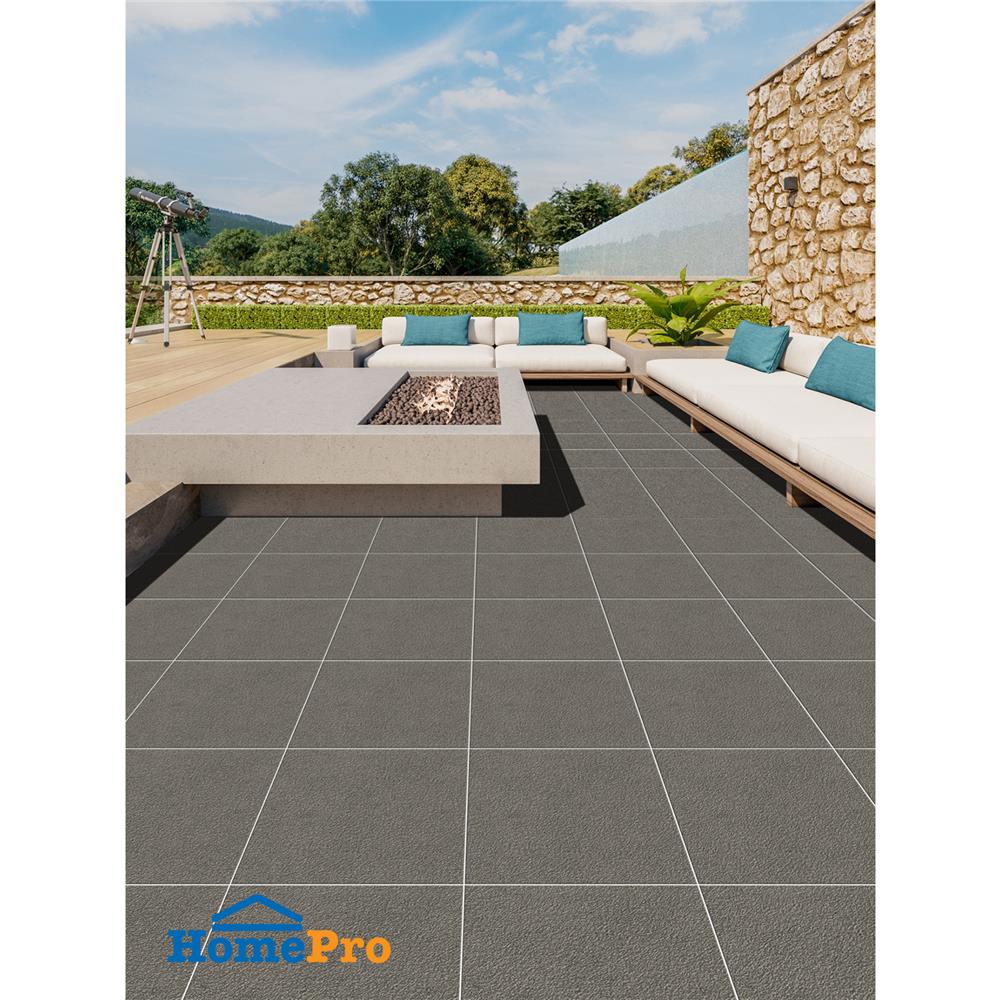 กระเบื้องพื้นพอร์ซเลน  CERGRES 40x40 ซม. เคลเมนต์รัฟ เทาเข้ม A 0.96 ตร.ม.