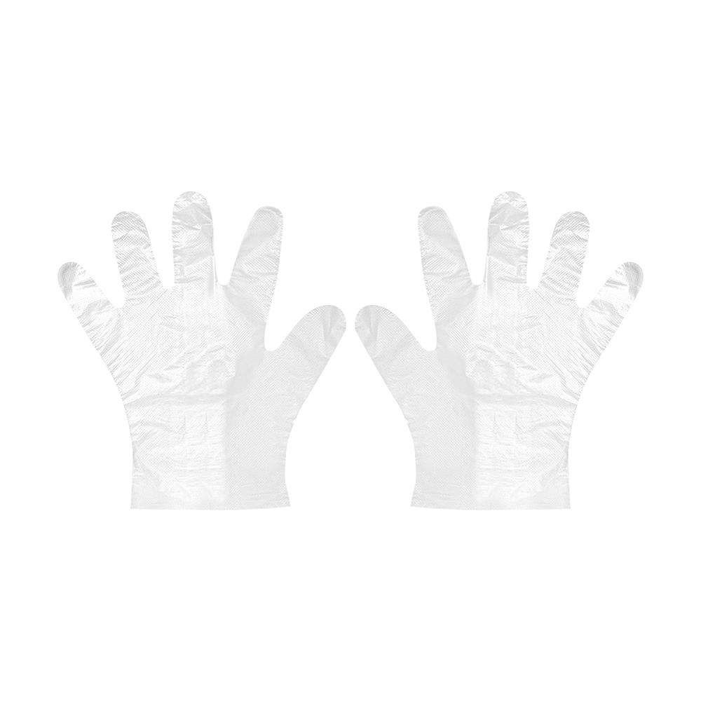 ถุงมือพลาสติก HDPE POLY-BRITE FREE SIZE แพ็ก 100 ชิ้น