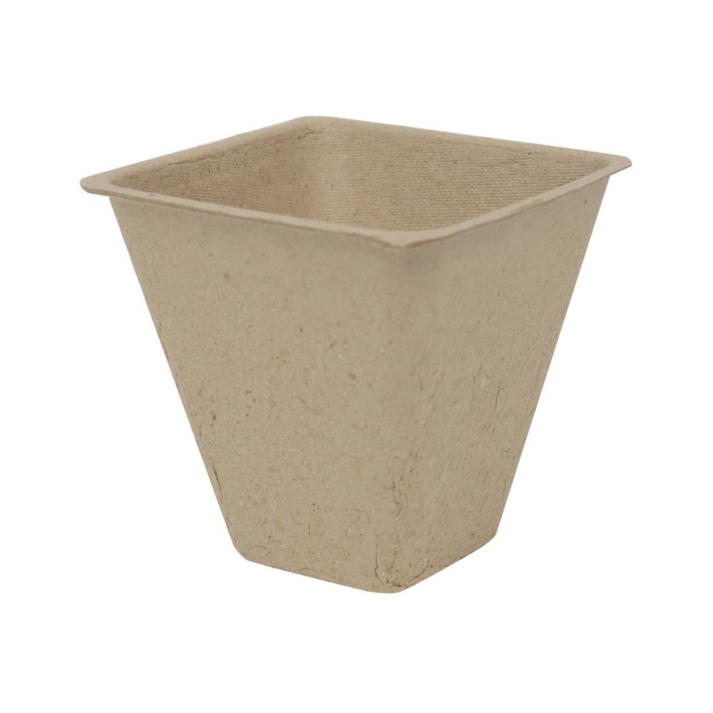 กระถางเพาะชำกระดาษไฟเบอร์ SPRING สีน้ำตาล แพ็ก 24 ชิ้น