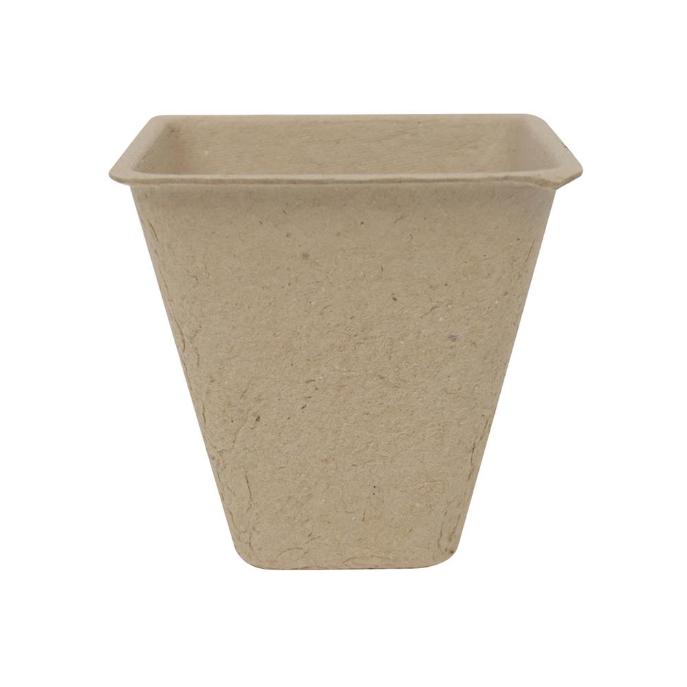 กระถางเพาะชำกระดาษไฟเบอร์ SPRING สีน้ำตาล แพ็ก 24 ชิ้น