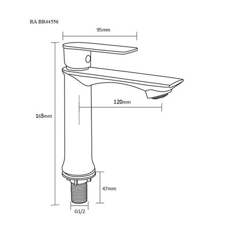 ก๊อกอ่างล้างหน้าเดี่ยว RASLAND RA BR44556_5