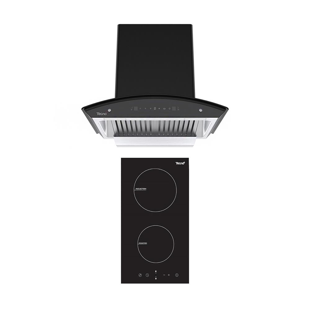 เตาฝัง+เครื่องดูดควัน TECNOSTAR HD 60MA/B+VT302DG