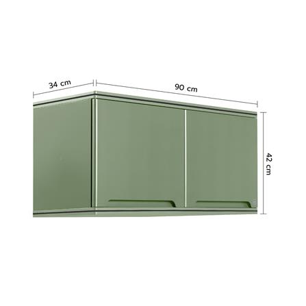 ตู้แขวนเสริม KING PLAT-CURVE 90X42 ซม. สีเขียวพิสตาชิโอ_3