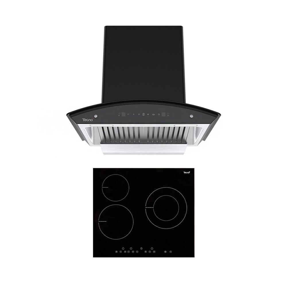 เตาฝัง+เครื่องดูดควัน TECNOSTAR CHB3060+HD 60MAB