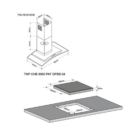 เตาฝัง+เครื่องดูดควัน TECNOSTAR CHB3060+HD 60MAB_1
