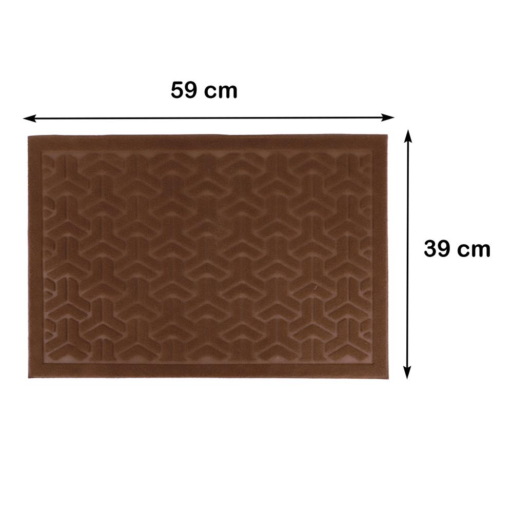 พรมเช็ดเท้าดักฝุ่น ME LIVING MX2093 39X59 ซม. สีน้ำตาล
