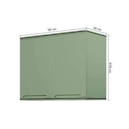 ตู้คู่ KING PLAT-CURVE 90X67.8 ซม. สีเขียวพิสตาชิโอ_3