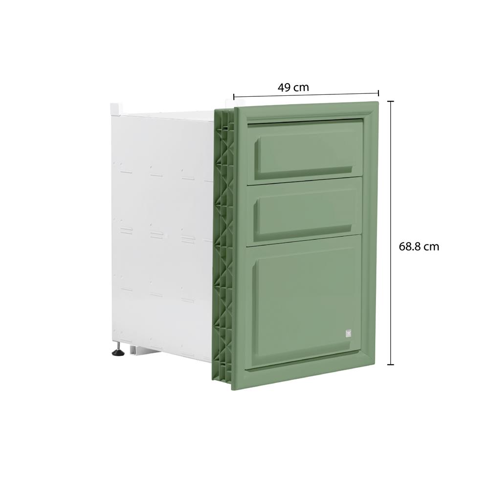 ตู้ลิ้นชัก 3 ชั้น KING PLATINUM 49X68.8 ซม. สีเขียวพิสตาชิโอ