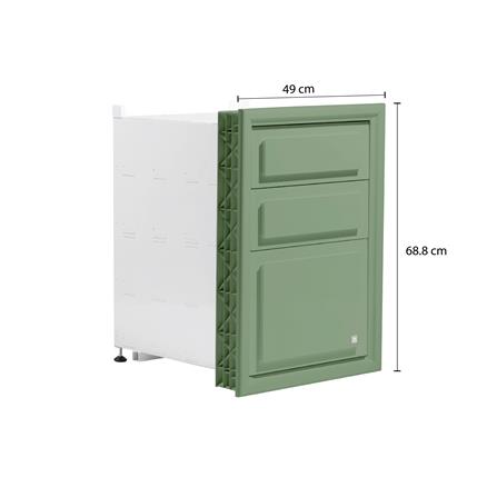 ตู้ลิ้นชัก 3 ชั้น KING PLATINUM 49X68.8 ซม. สีเขียวพิสตาชิโอ_5